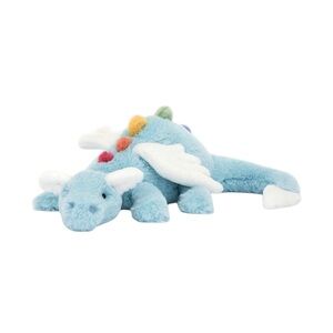 Jellycat Sky Dragon Large Plush SKY2DD Blue White Rainbow Spine NWT- RARE